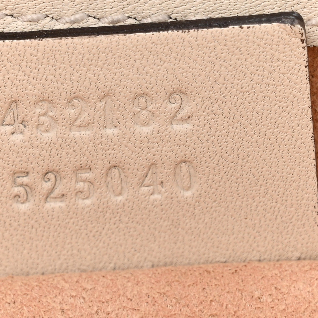 GG Supreme Monogram Studded Small Padlock Shoulder Bag White