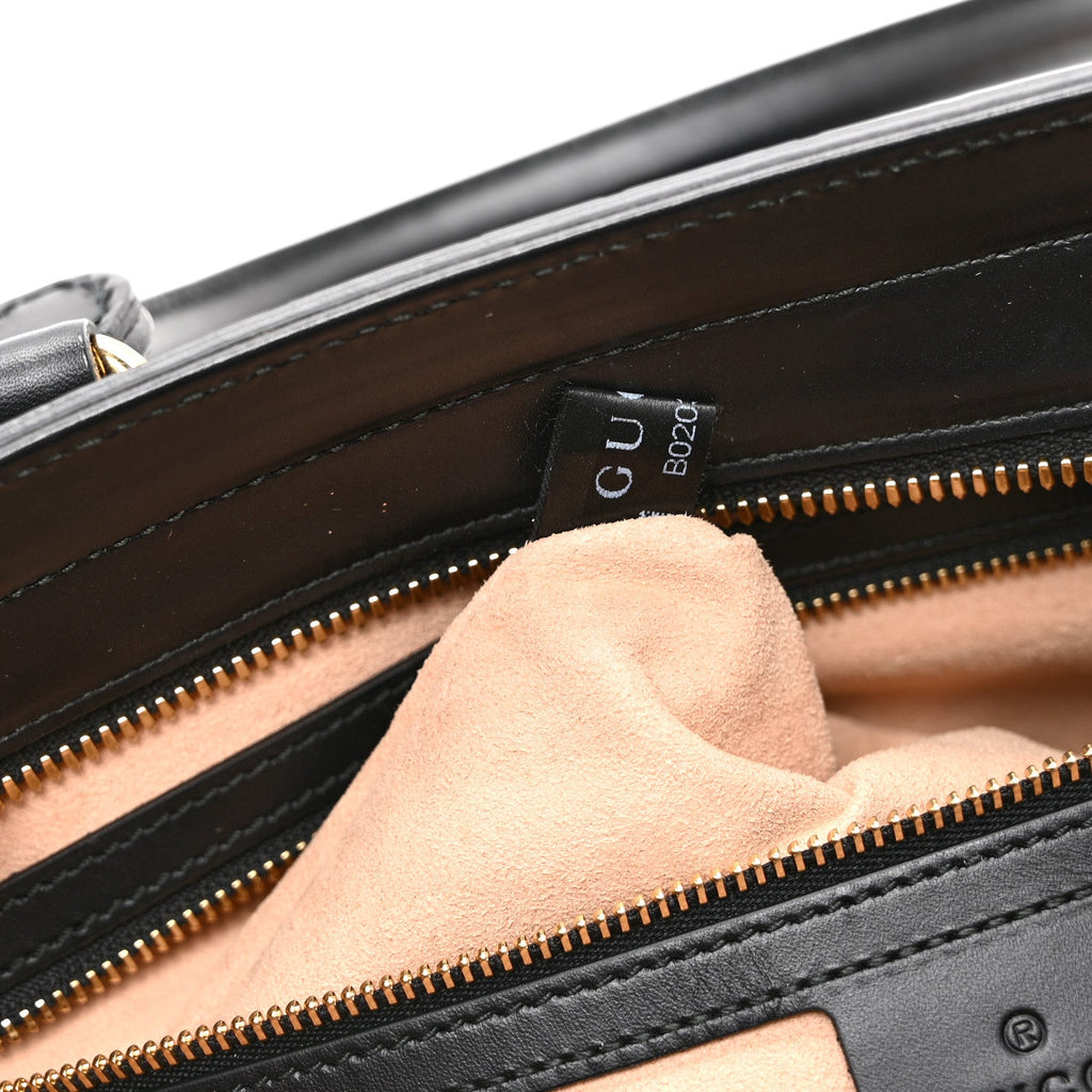 Guccissima Small Zippered Bucket Tote Black