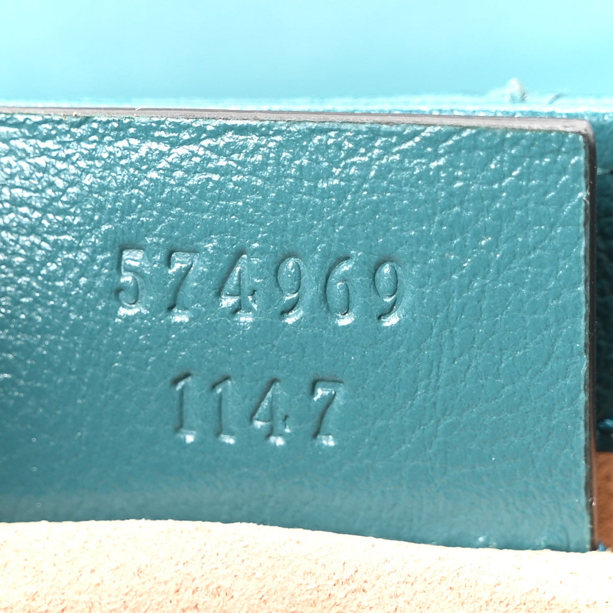Azalea Calfskin Enamel Matelasse Diagonal Super Mini Torchon GG Marmont Shoulder Bag Imperial Blue Pavone