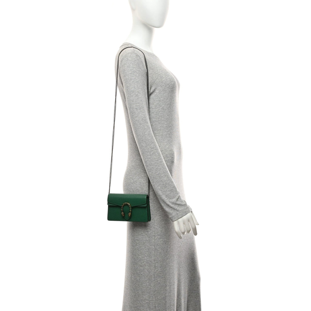 Calfskin Super Mini Dionysus Shoulder Bag Emerald