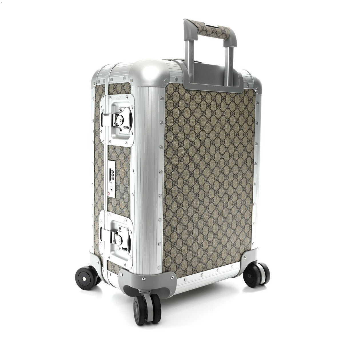 GG Supreme Monogram Porter Cabin Plus Suitcase Beige Dark Brown Supreme