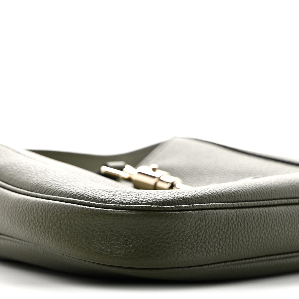 Grand Prix Calfskin Web Medium Jackie 1961 Hobo Dark Green