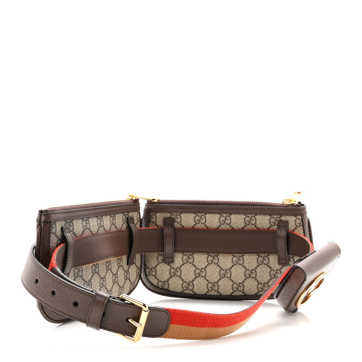 GG Supreme Monogram Textured Dollar Calfskin Mini Blondie Belt Bag Beige Ebony New Acero