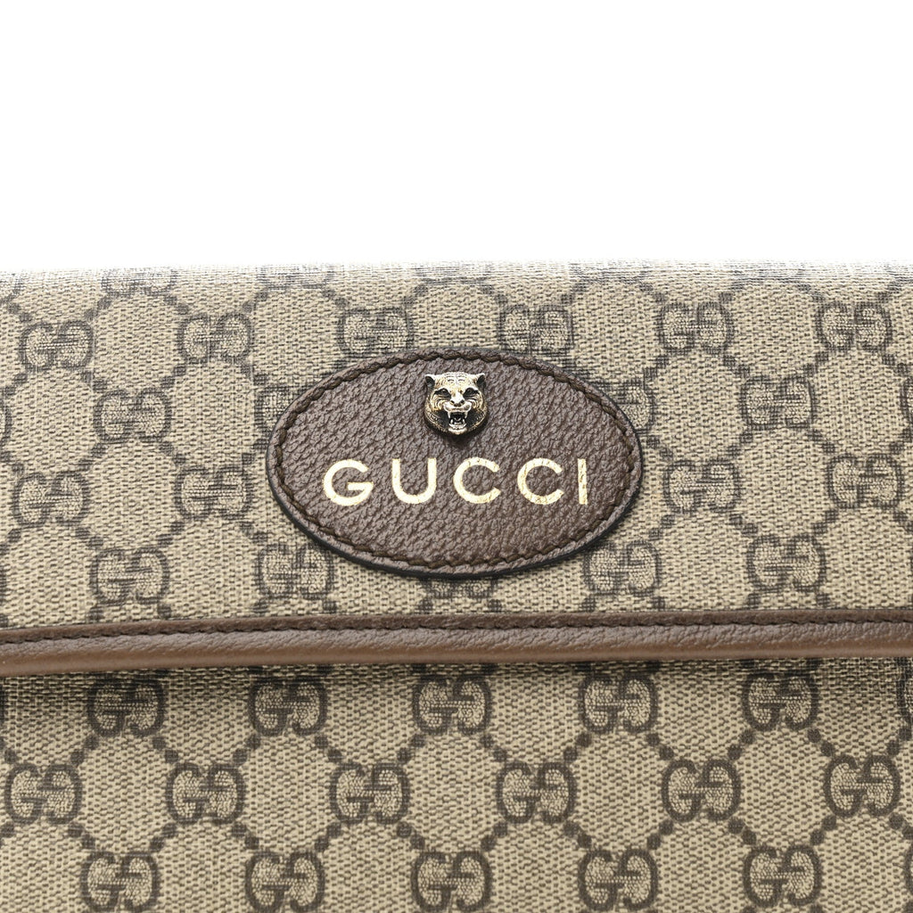 GG Supreme Monogram Neo Vintage Web Belt Bag Brown