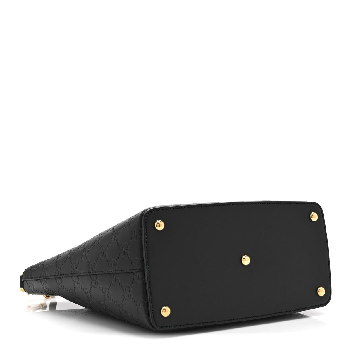 Guccissima Small Zippered Bucket Tote Black