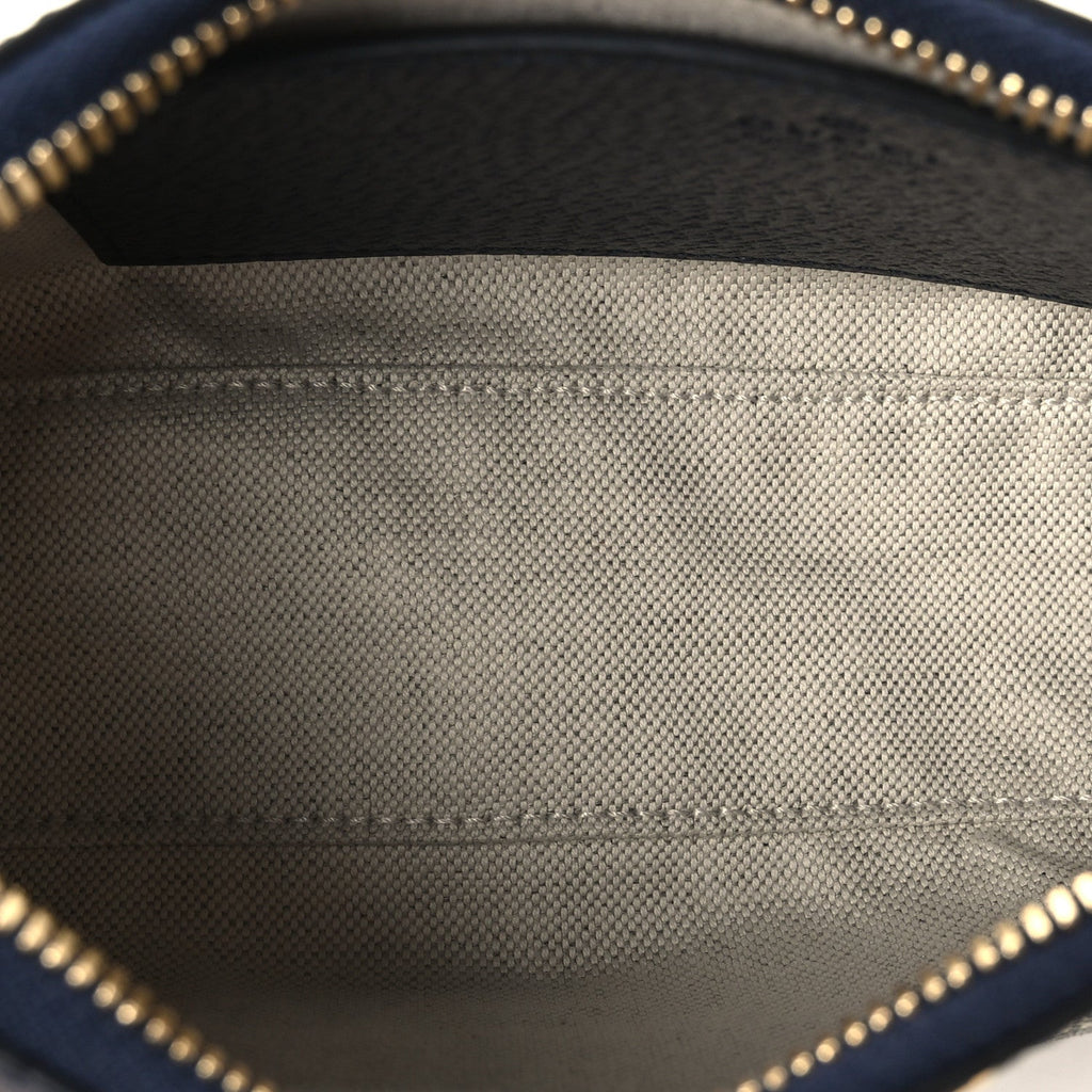 GG Supreme Monogram Textured Dollar Calfskin Web Small Ophidia GG Handbag Beige Blue