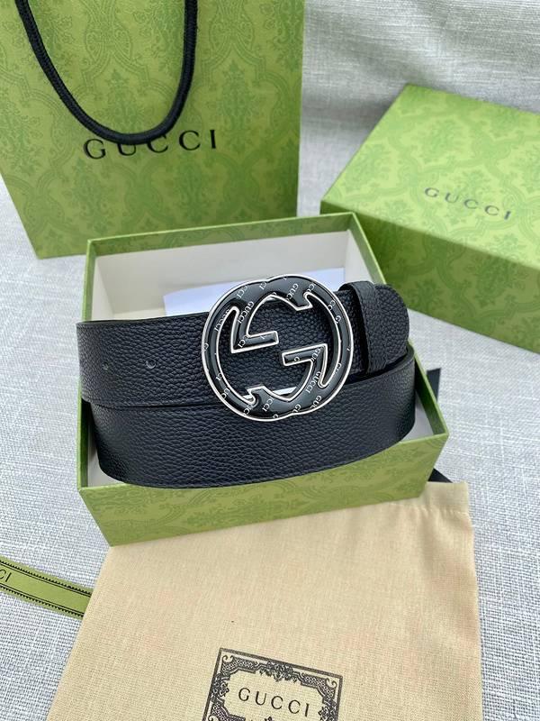 GUCCI Embellished coated-canvas and leather belt 'Black'