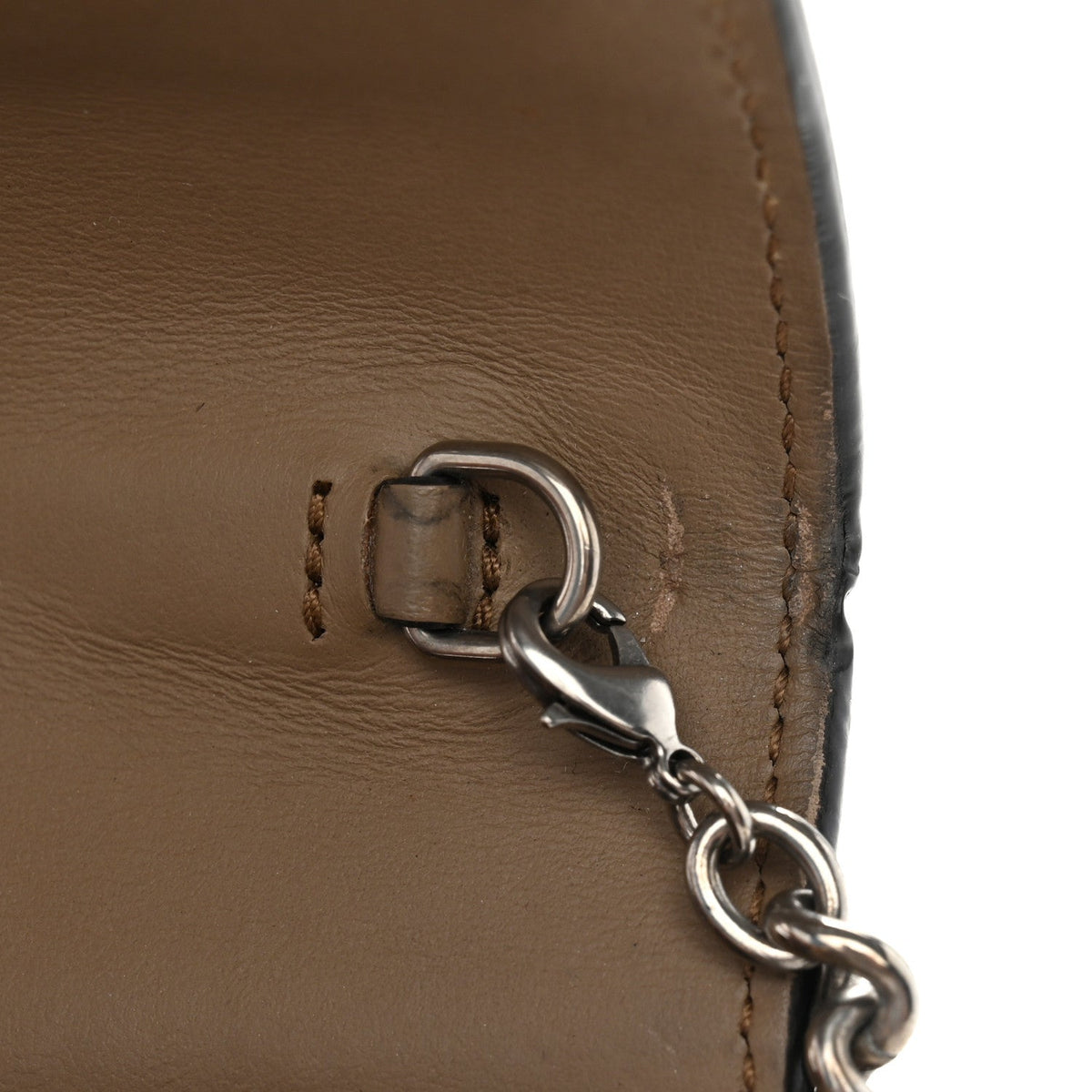GG Supreme Monogram Mini Dionysus Chain Wallet Beige Taupe