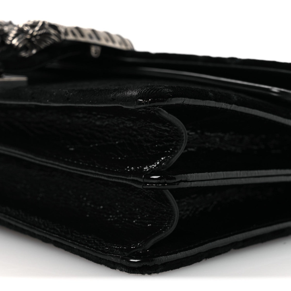 Velvet GG Monogram Small Dionysus Shoulder Bag Black