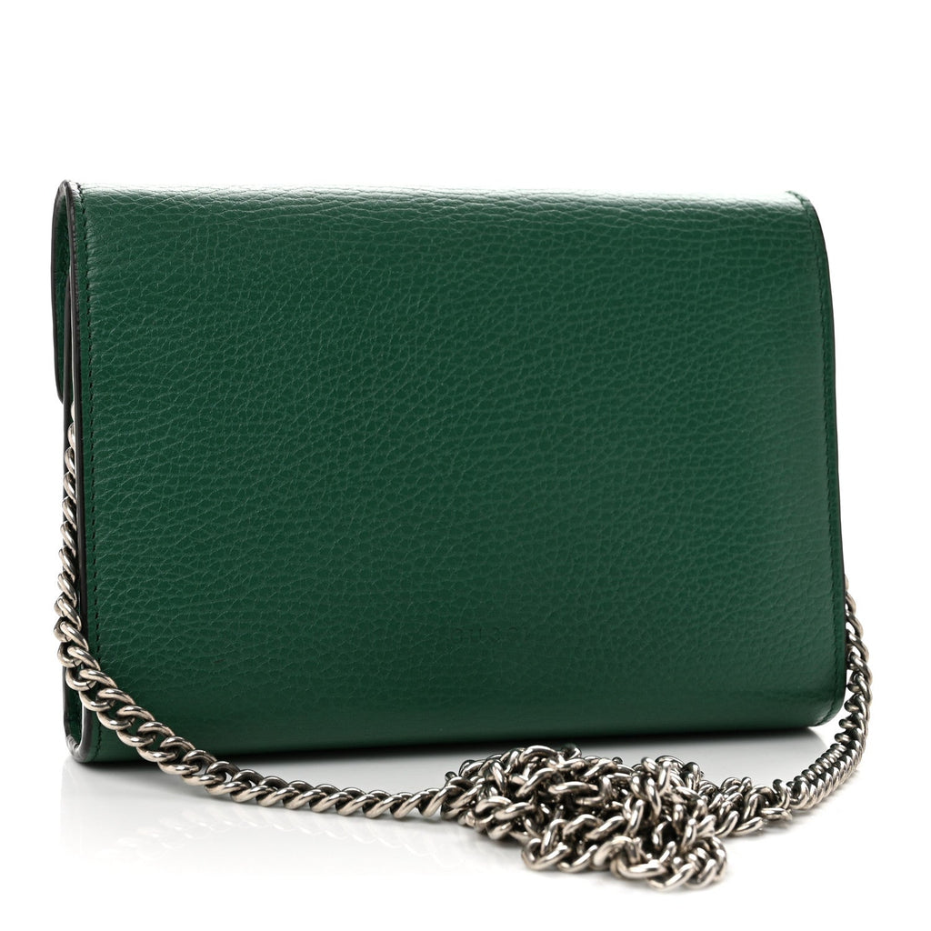 Calfskin Mini Dionysus Chain Wallet Emerald