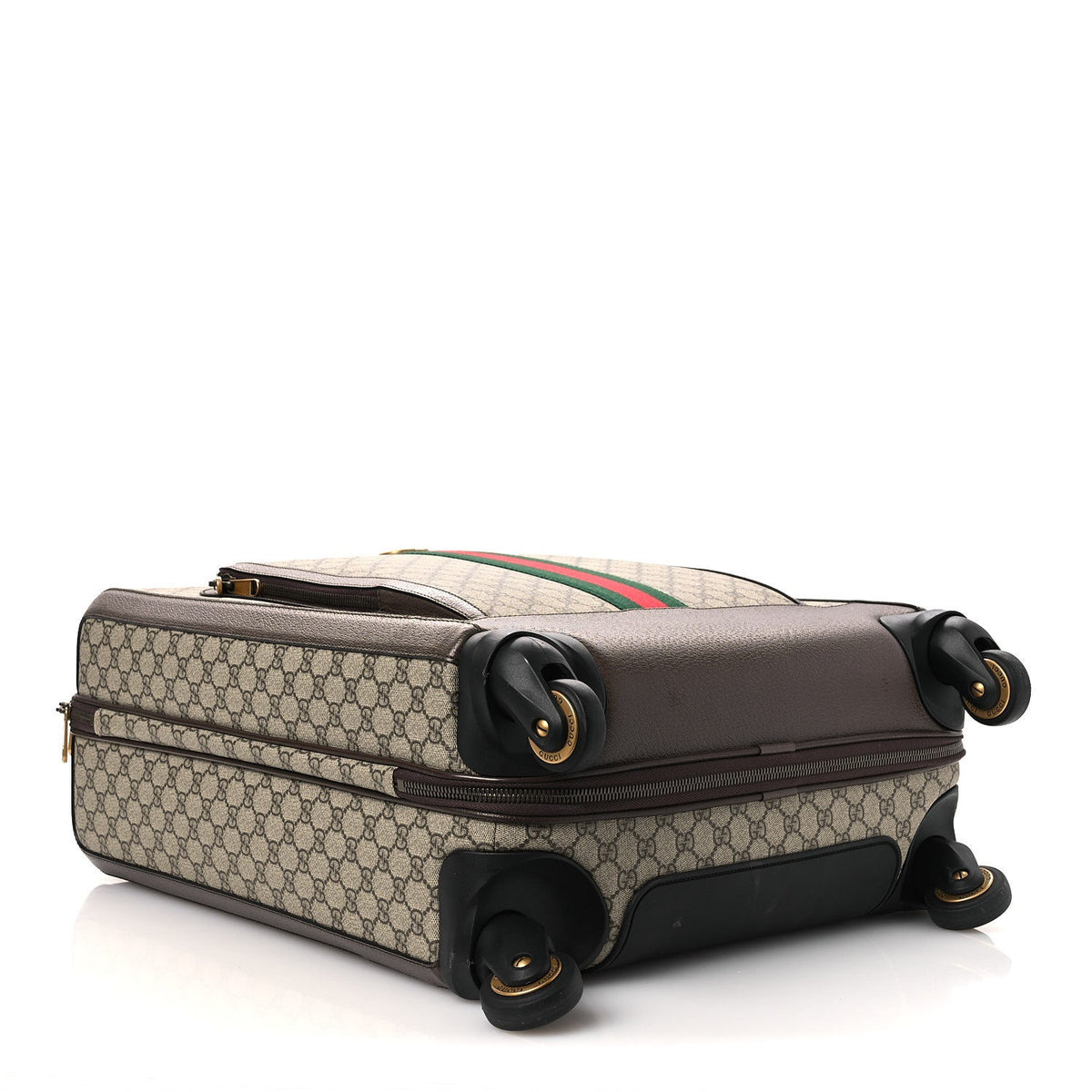GG Supreme Monogram Web Medium Savoy Trolley Beige Ebony