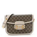GG Supreme Monogram Horsebit 1955 Shoulder Bag Beige Mystic White