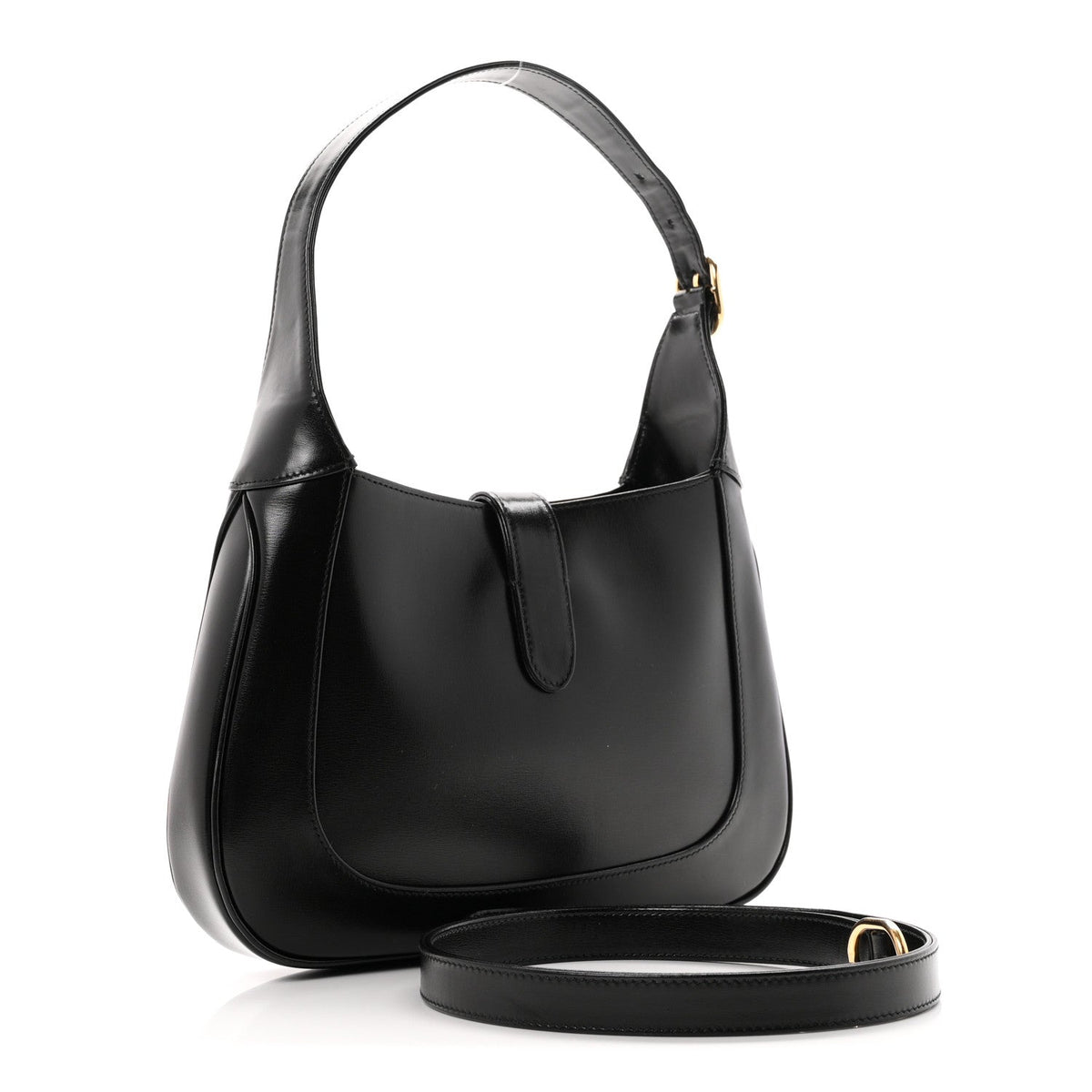 Boarded Dyana Lux Calfskin Small Jackie 1961 Hobo Black