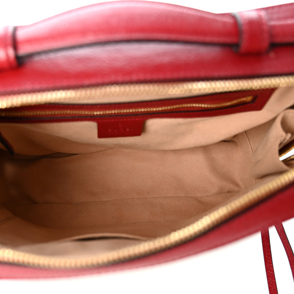 Suede Calfskin Web Small Ophidia Top Handle Shoulder Bag New Blue Romantic Cherry