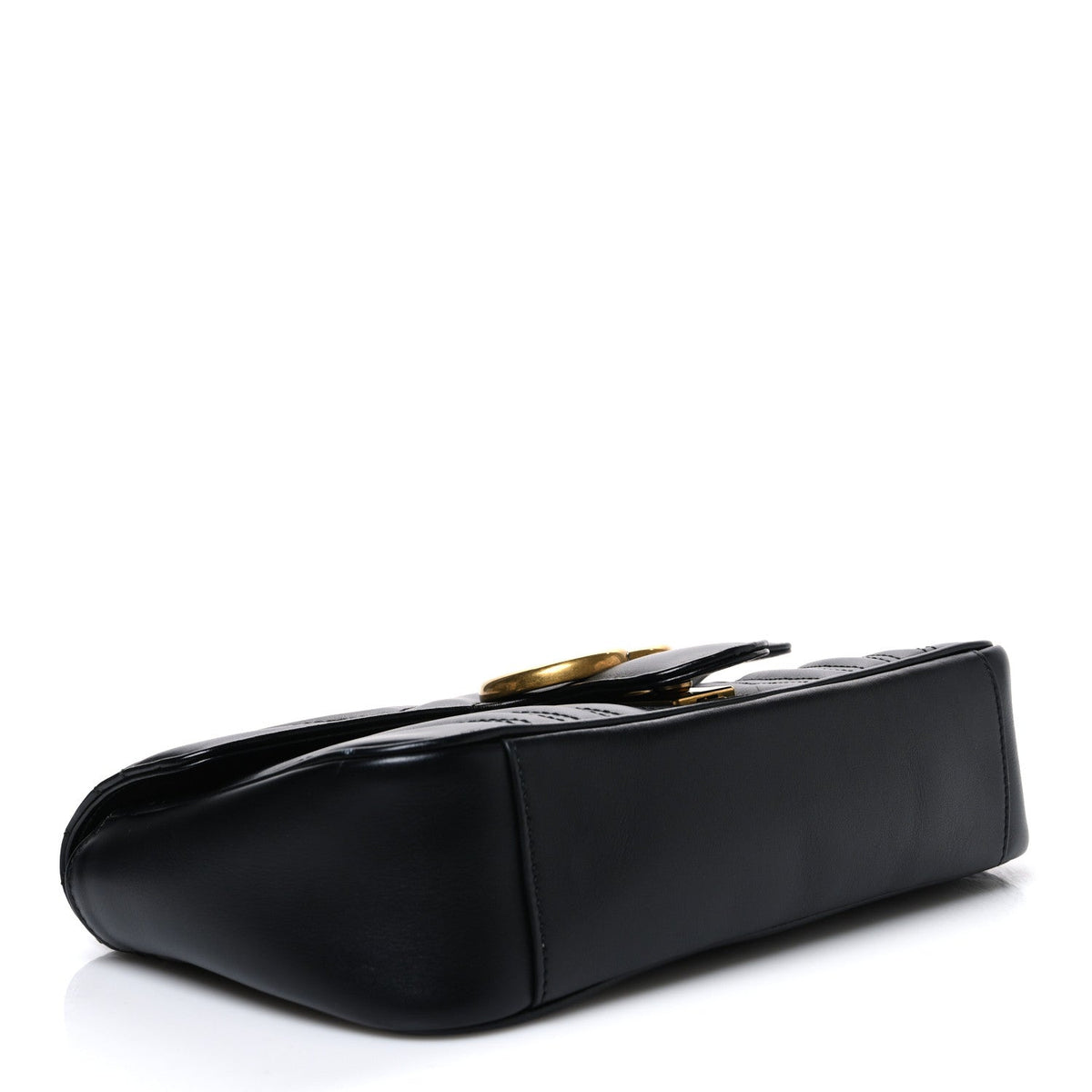 Calfskin Matelasse Small GG Marmont Shoulder Bag Black