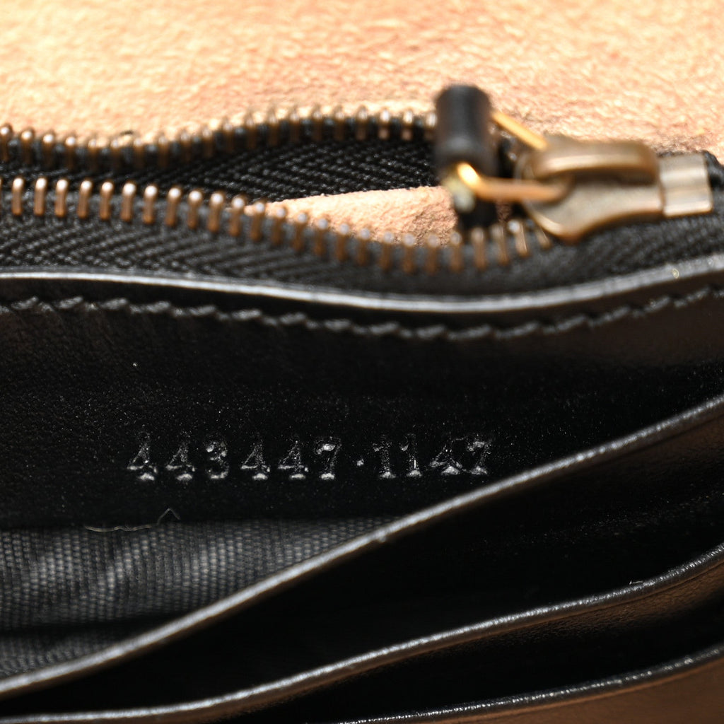 Calfskin Matelasse Mini GG Marmont Chain Bag Black
