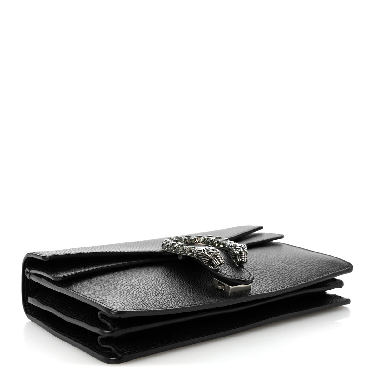 Pebbled Calfskin Small Dionysus Shoulder Bag Black
