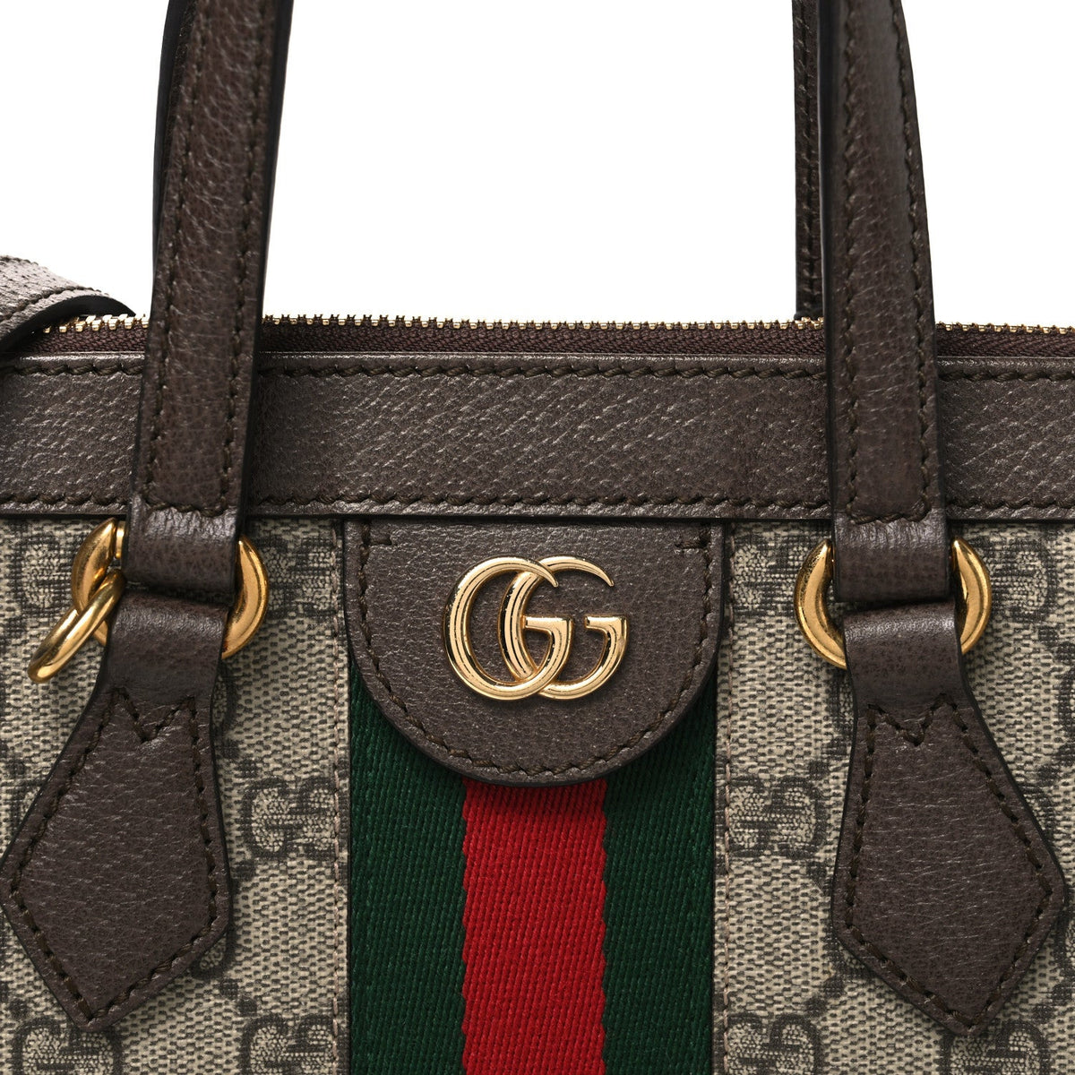 GG Supreme Monogram Small Ophidia Tote Bag Brown