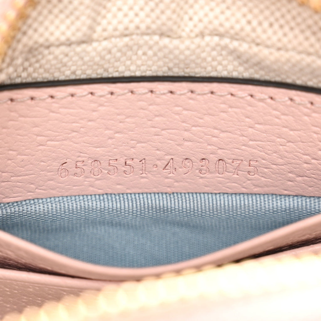 Monogram Jumbo GG Textured Dollar Calfskin Mini Ophidia Half Moon Hobo Beige Perfect Pink