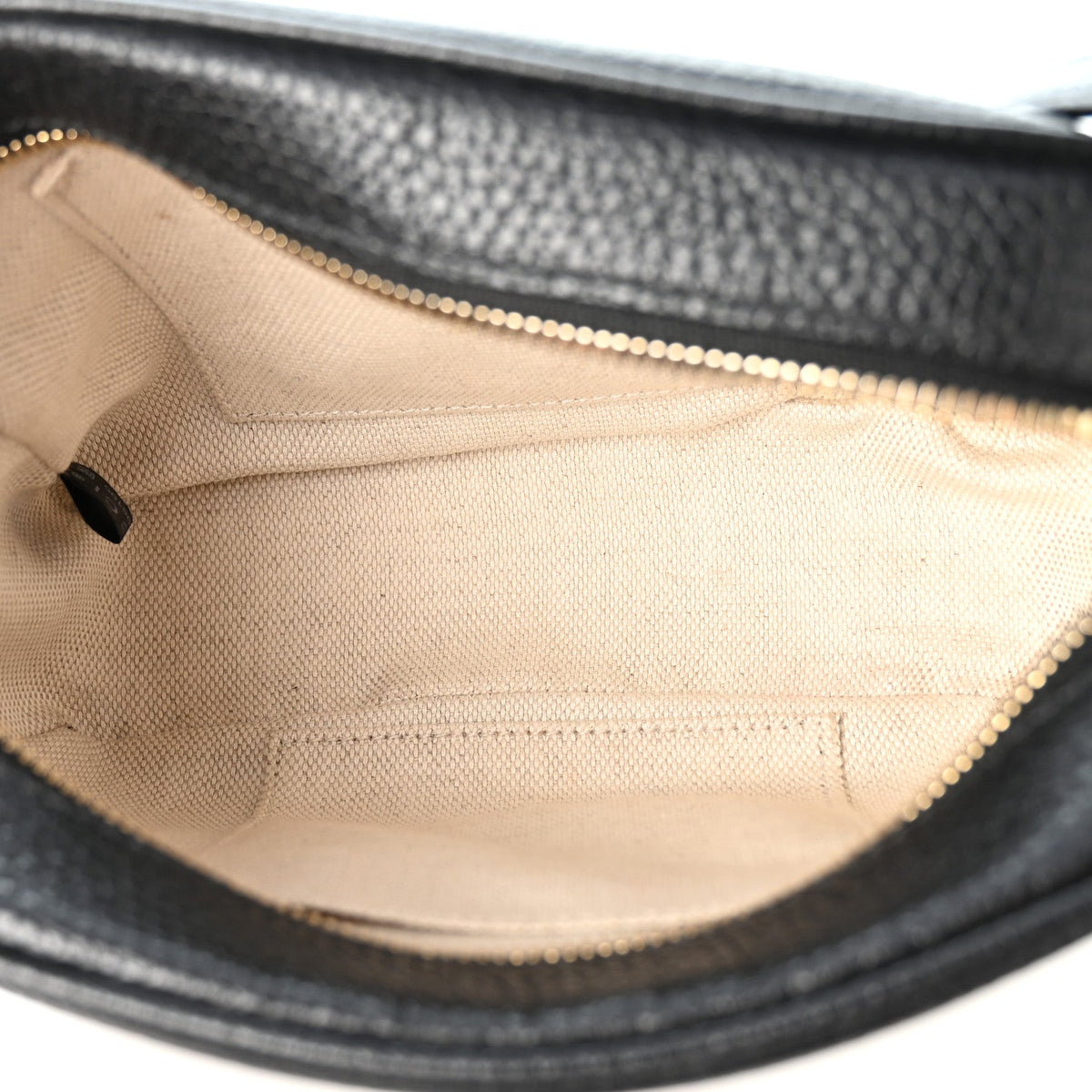 Pebbled Calfskin Small Soho Disco Bag Black