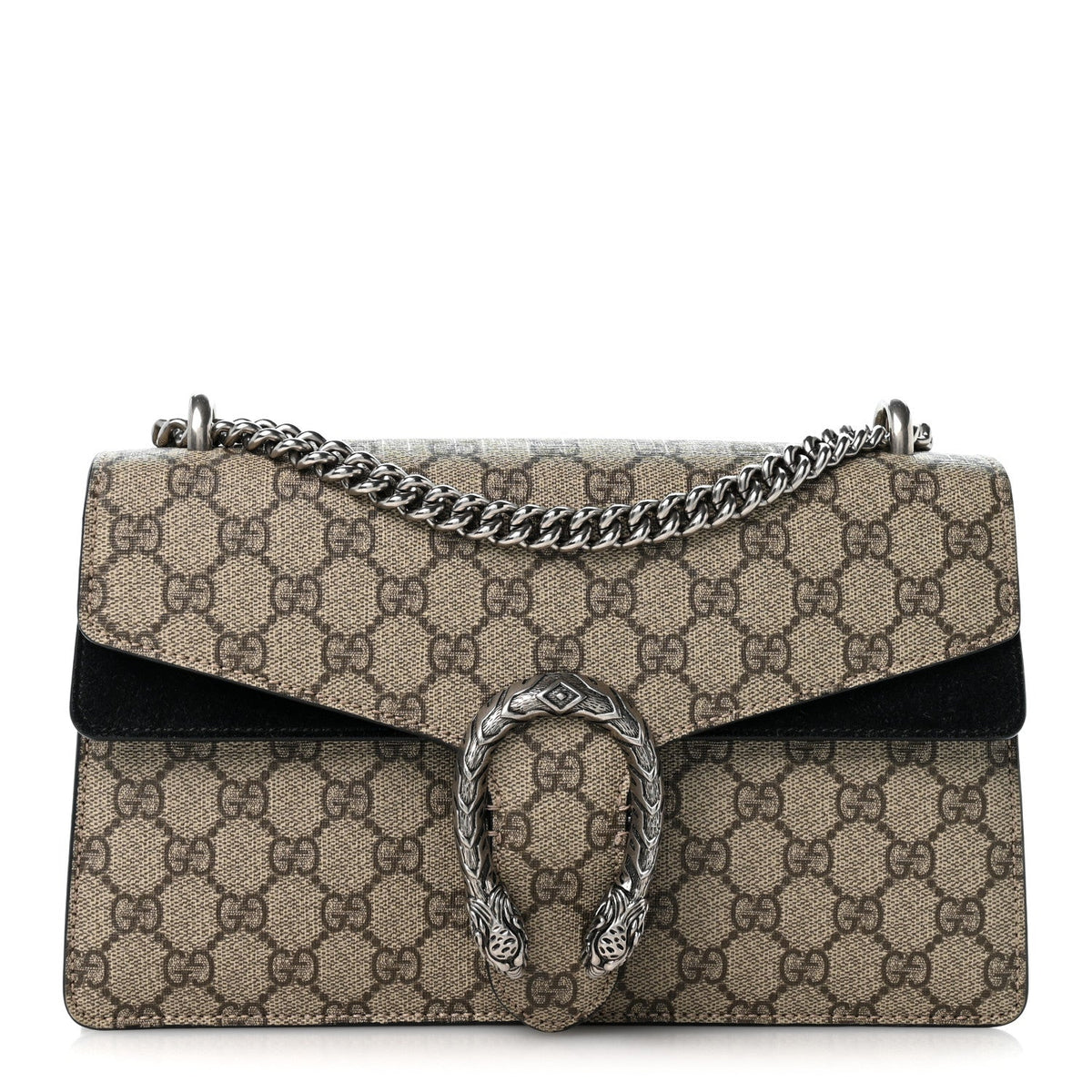 GG Supreme Monogram Small Dionysus Shoulder Bag Black