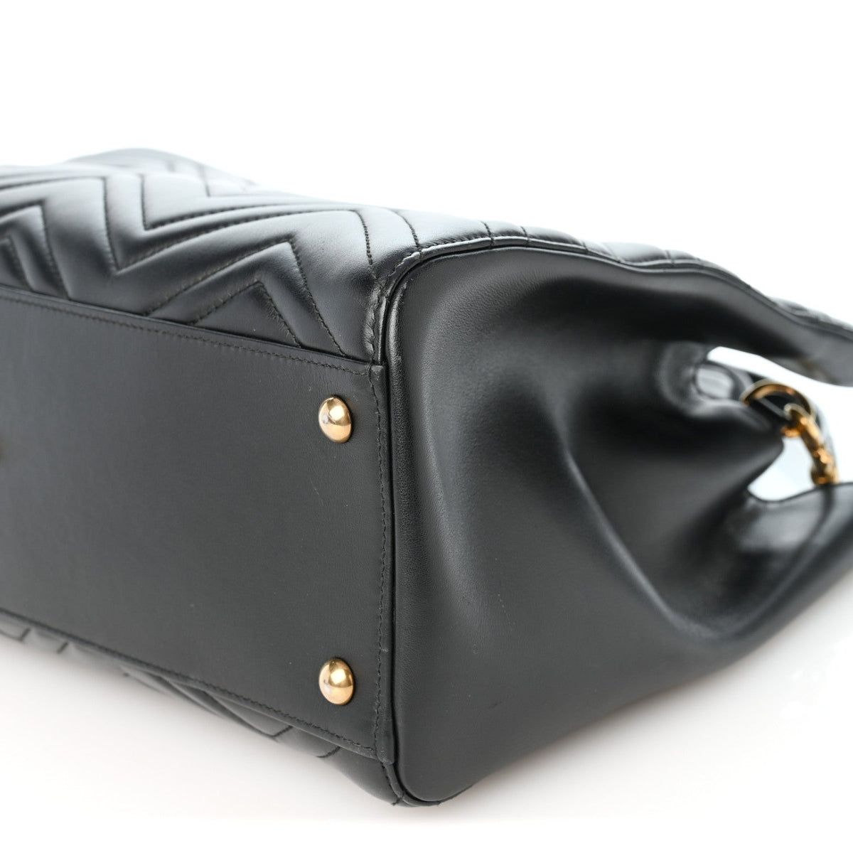 Calfskin Matelasse Medium GG Marmont Tote Black