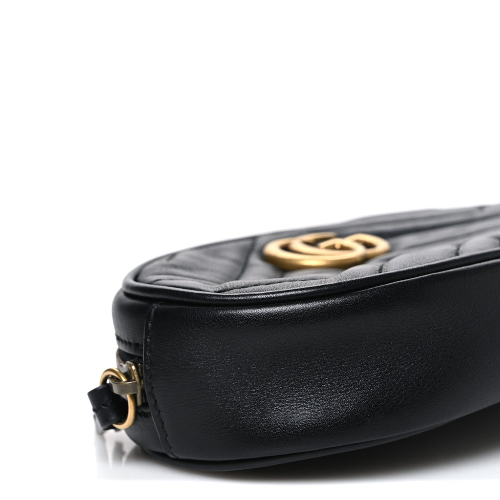 Calfskin Matelasse GG Marmont Belt Bag 95 38 Black