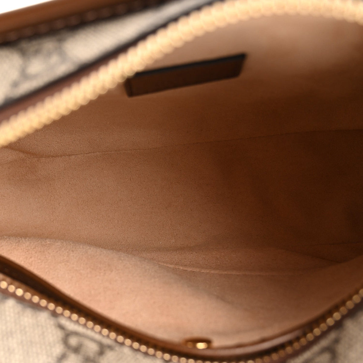 GG Supreme Monogram Azalea Calfskin Mini Retro Interlocking G Shoulder Bag Beige Ebony Brown Sugar