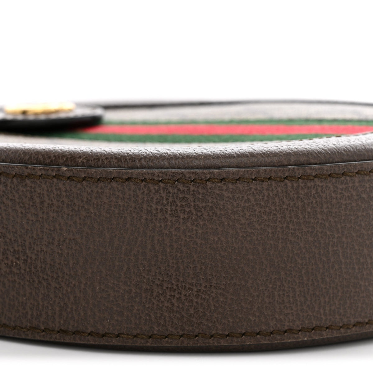GG Supreme Monogram Web Mini Ophidia Round Shoulder Bag Brown