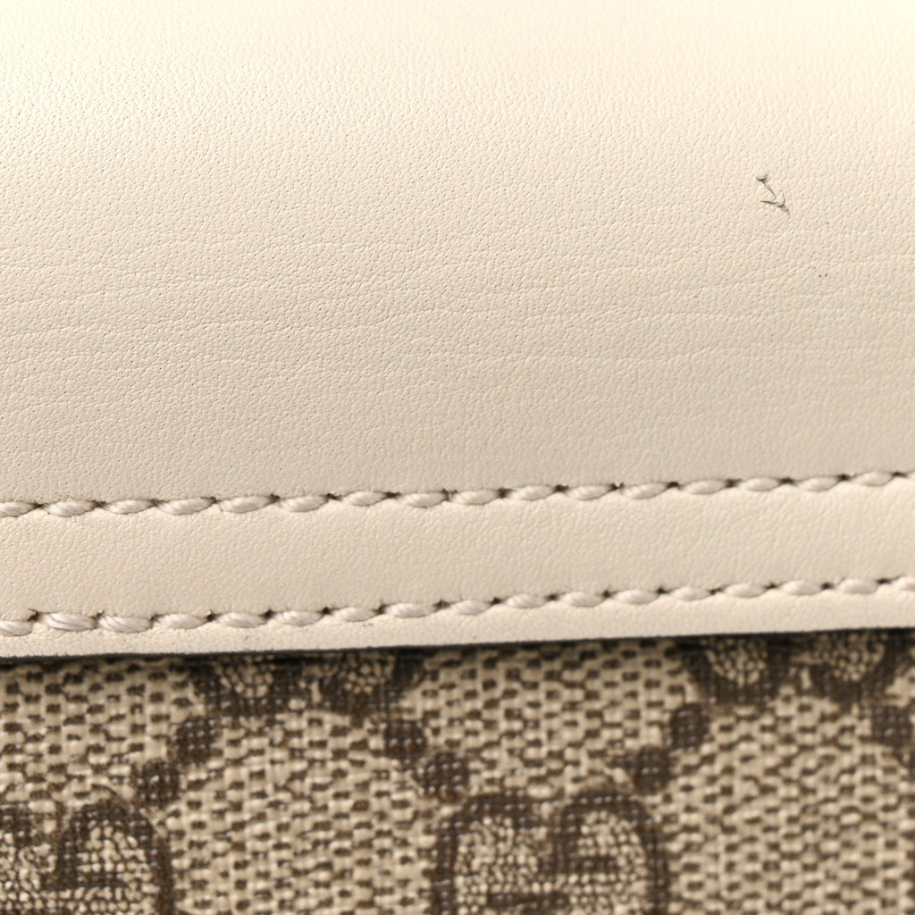 GG Supreme Monogram Studded Small Padlock Shoulder Bag White