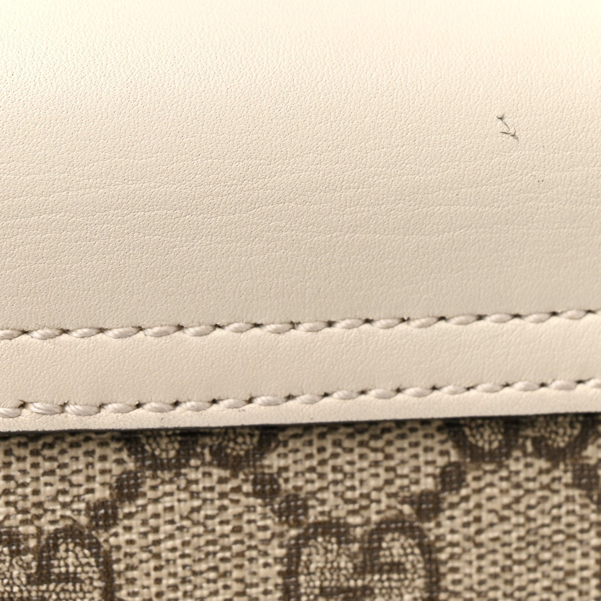 GG Supreme Monogram Studded Small Padlock Shoulder Bag White