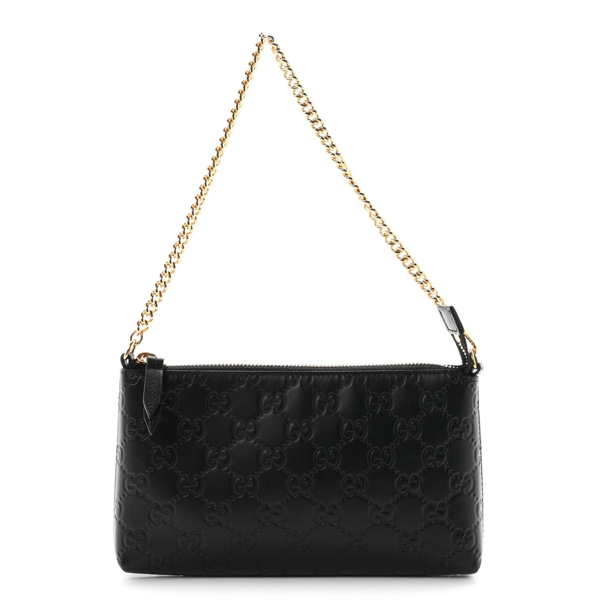 Guccissima Signature Wrist Wallet Black