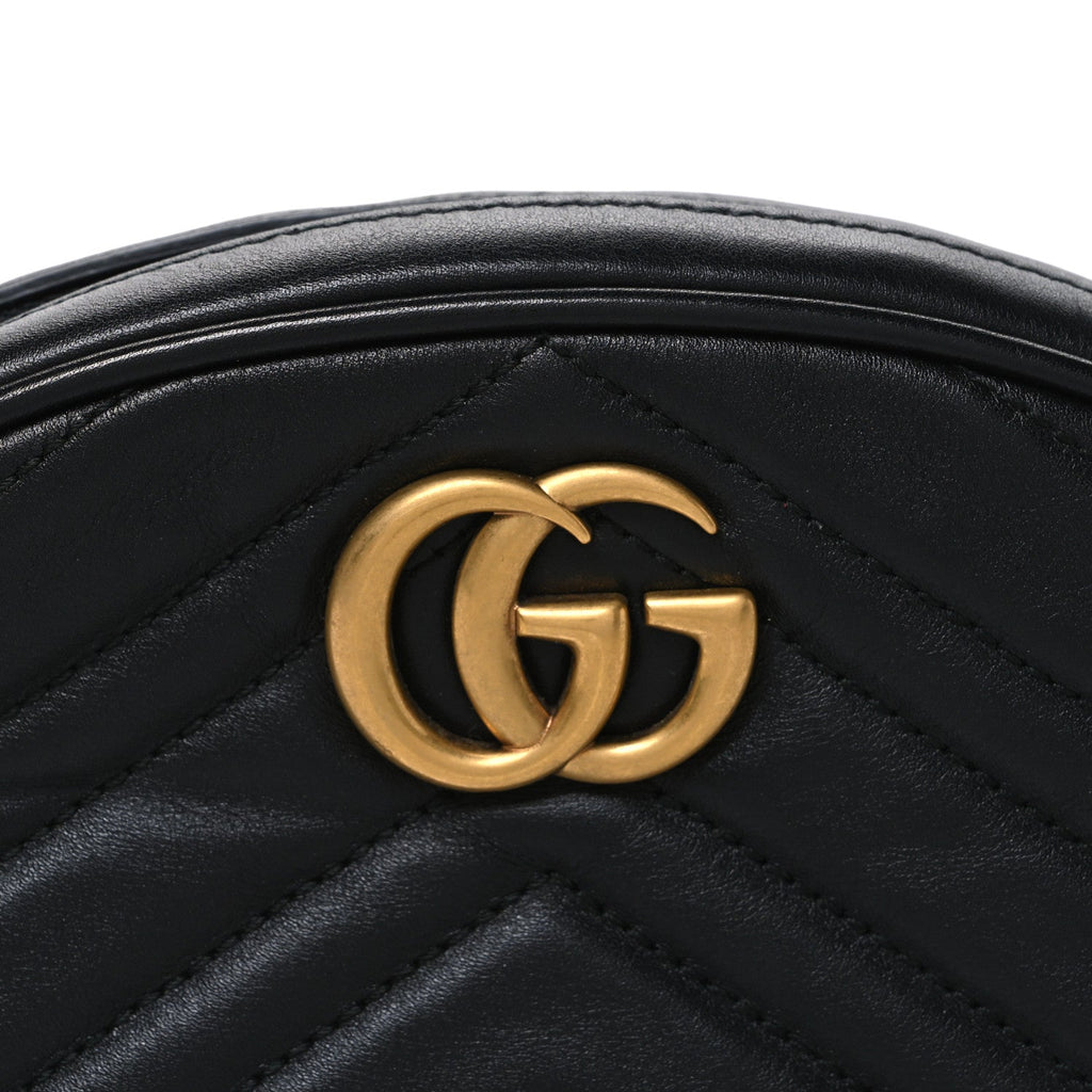 Calfskin Matelasse GG Marmont Belt Bag 95 38 Black
