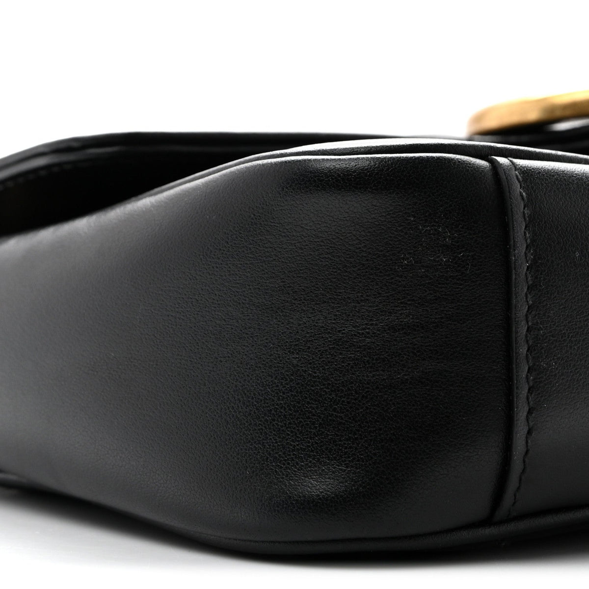 Calfskin Matelasse Mini GG Marmont Shoulder Bag Black