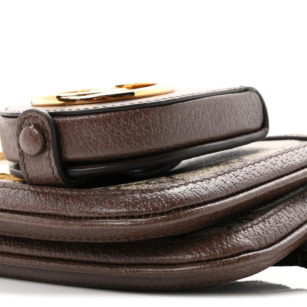 GG Supreme Monogram Textured Dollar Calfskin Mini Blondie Belt Bag Beige Ebony New Acero
