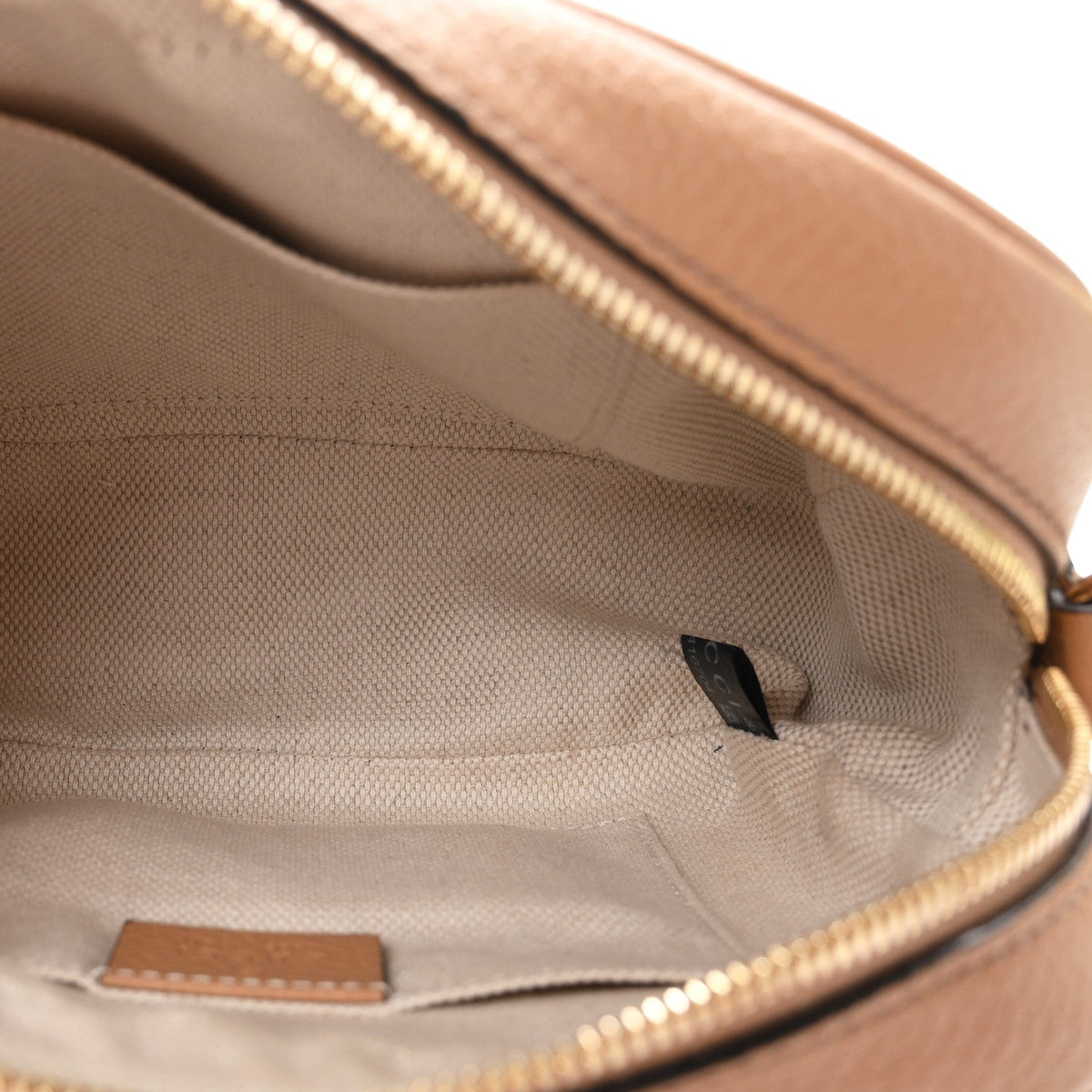 Pebbled Calfskin Small Soho Disco Bag Rose Beige