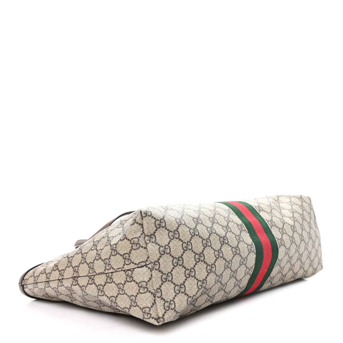 GG Supreme Monogram Medium Ophidia Shopping Tote Brown
