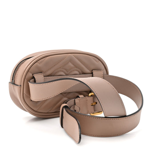 Calfskin Matelasse GG Marmont Belt Bag 95 38 95 38 Porcelain Rose