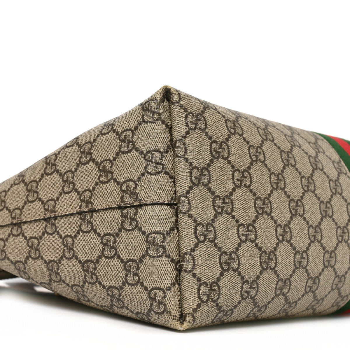GG Supreme Monogram Medium Ophidia Shopping Tote Brown