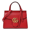 Cellarius Calfskin Mini GG Marmont Top Handle Bag Vulcanic Red