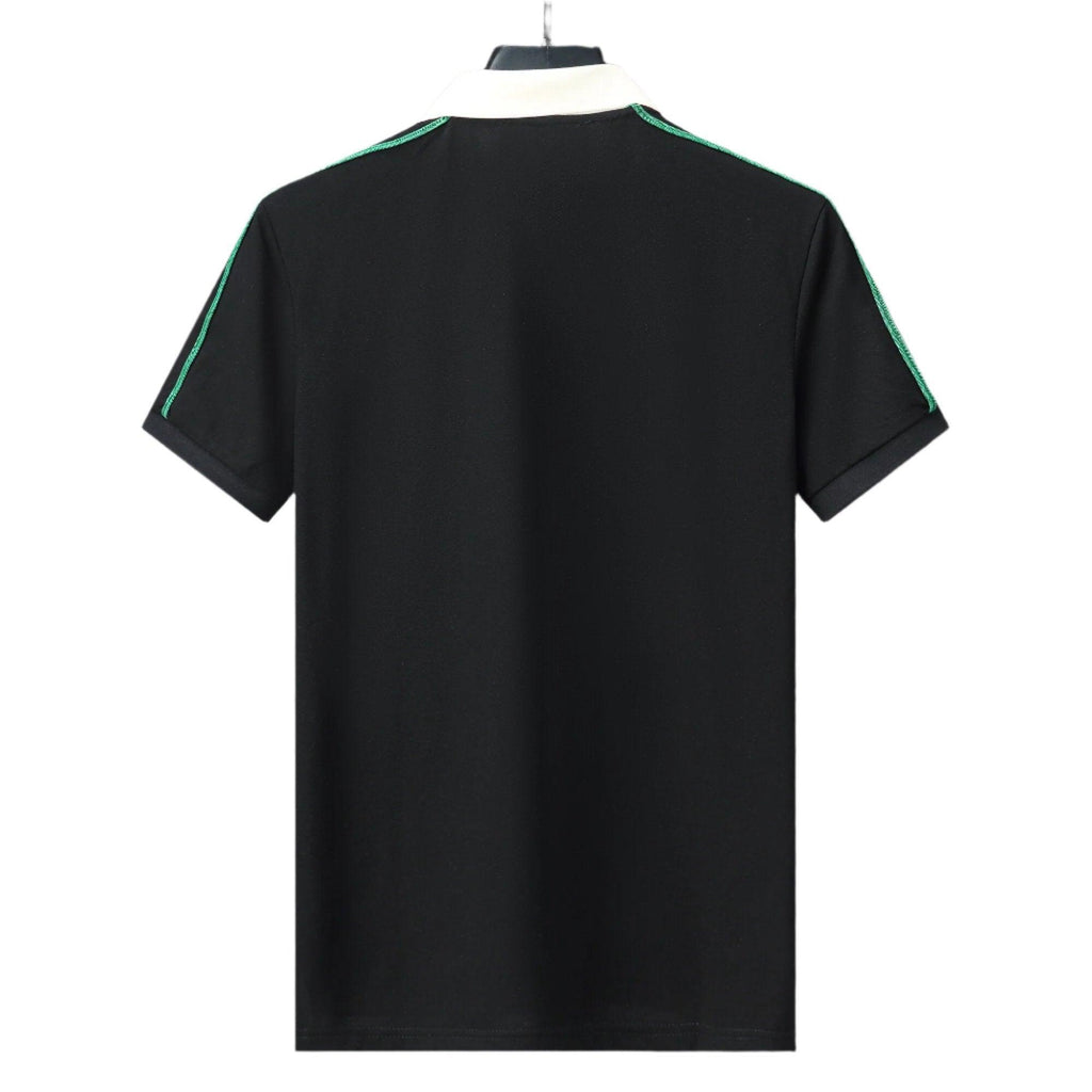 Gucci Black Collar T-Shirt – Luxury Cotton Comfort (Black)