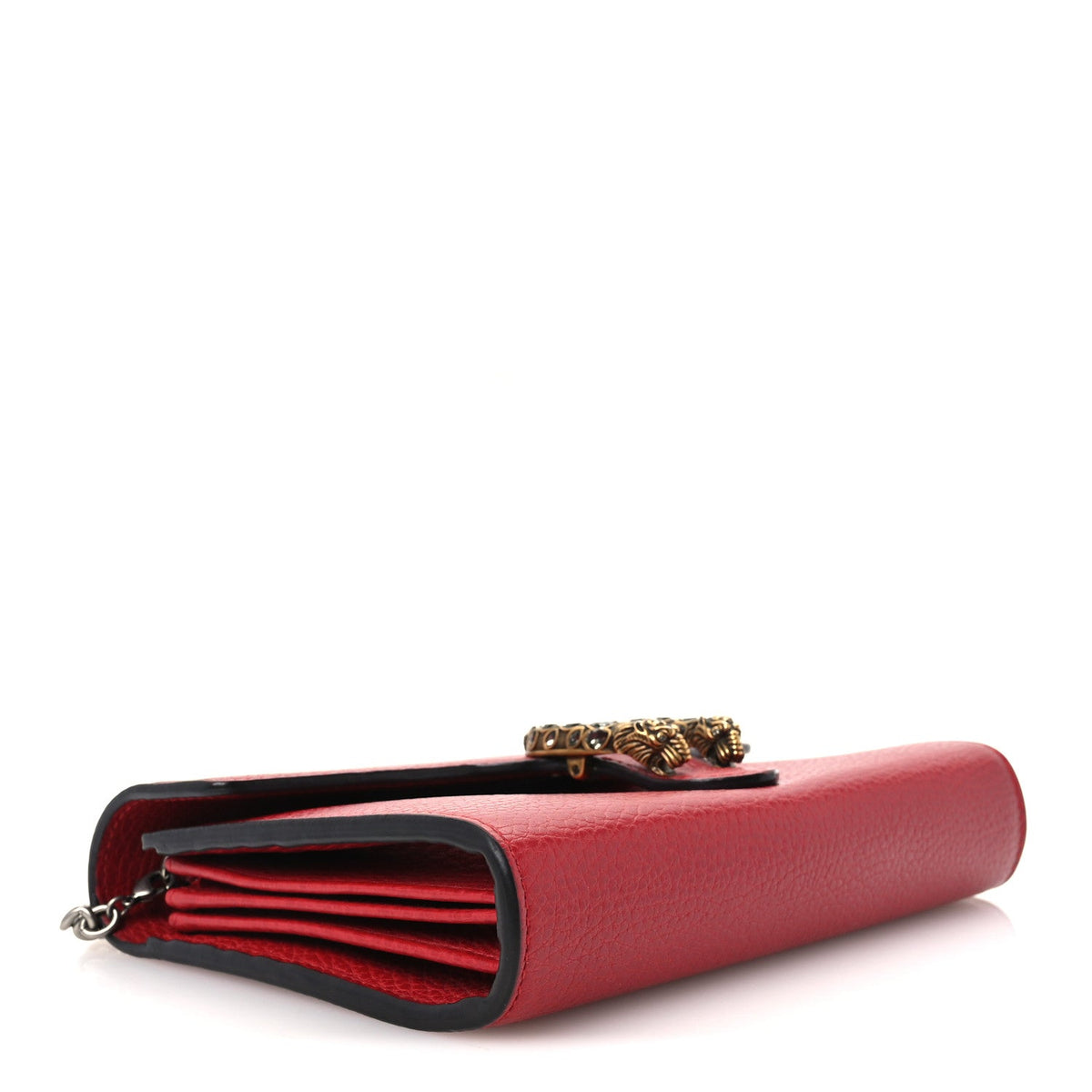 Calfskin Mini Dionysus Chain Wallet Hibiscus Red