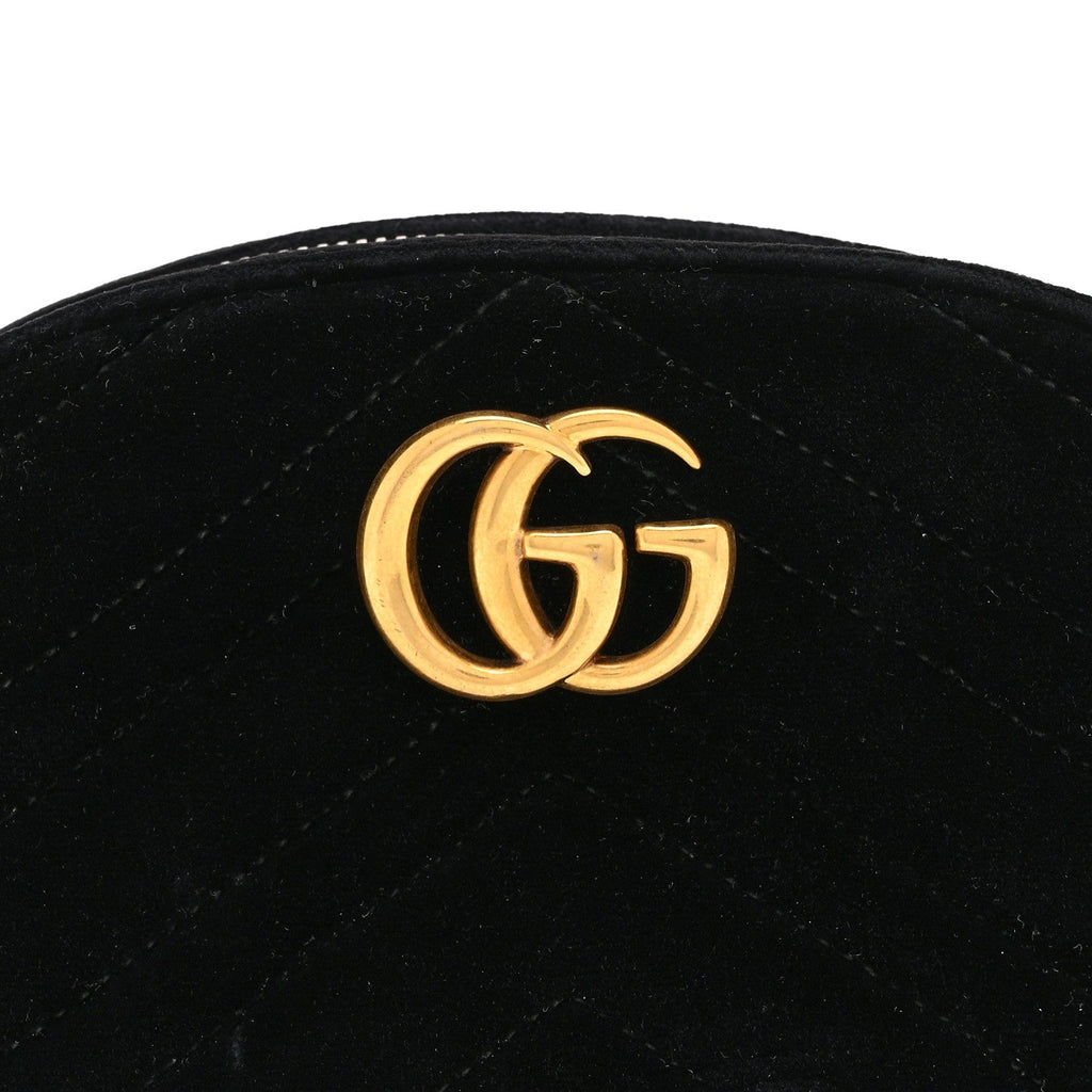 Velvet Matelasse GG Marmont Belt Bag 85 34 Black