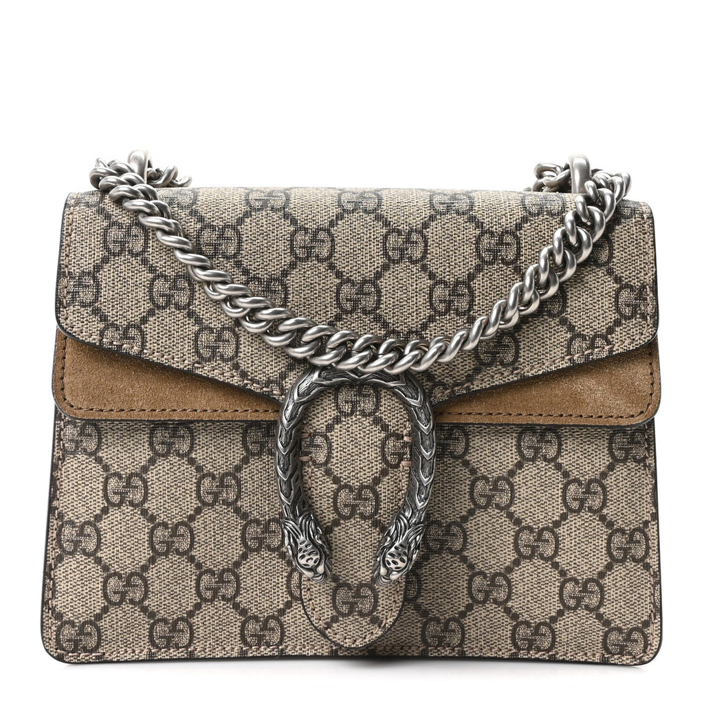 GG Supreme Monogram Mini Dionysus Shoulder Bag Taupe