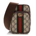 GG Supreme Monogram Web Mini Ophidia Messenger Brown