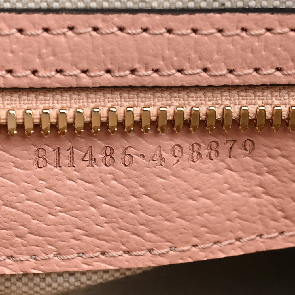 GG Supreme Monogram Textured Dollar Calfskin Web Medium Savoy Duffle Bag Rose Pink