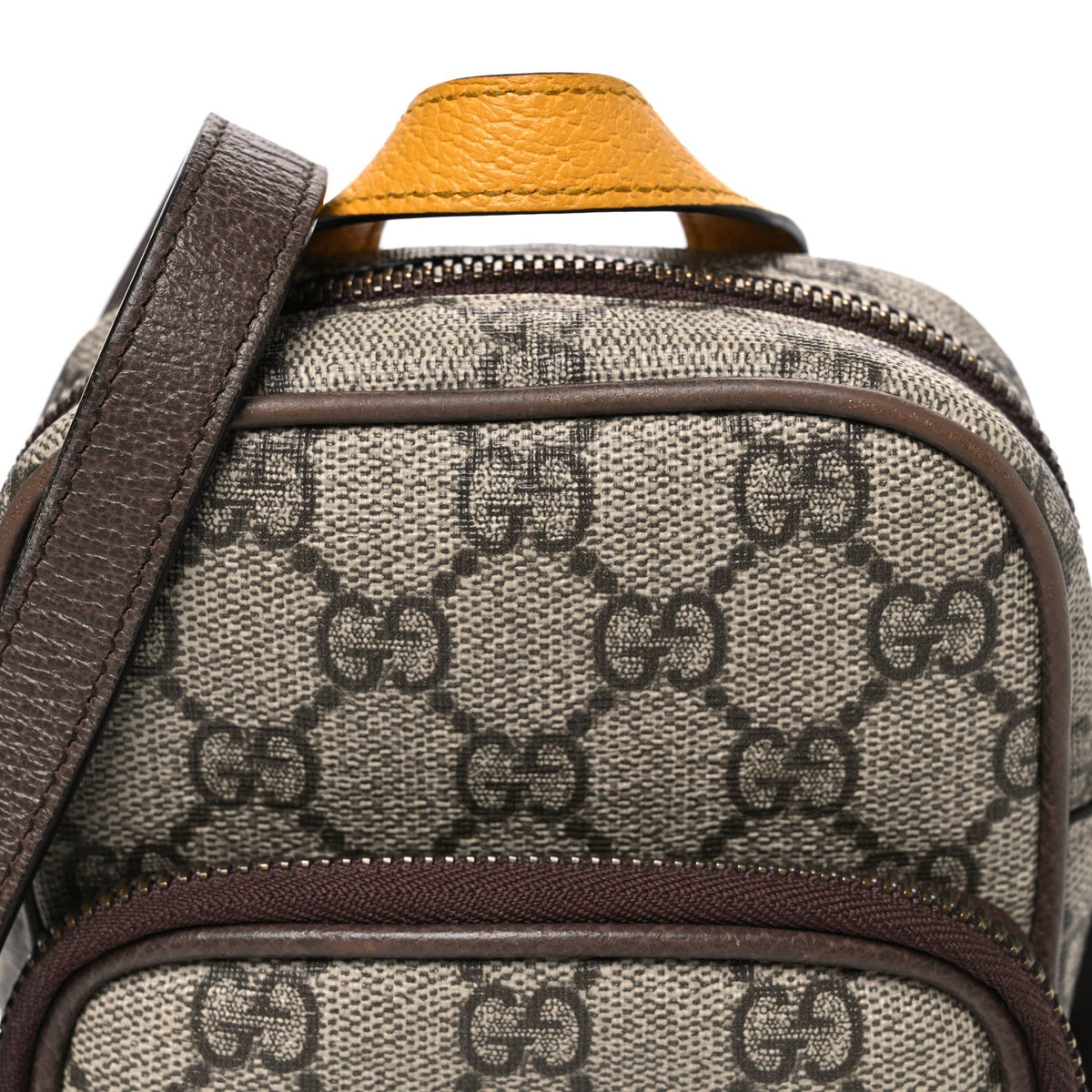 GG Supreme Monogram Mini Neo Vintage Double Zip Messenger Bag Beige New Acero Crop