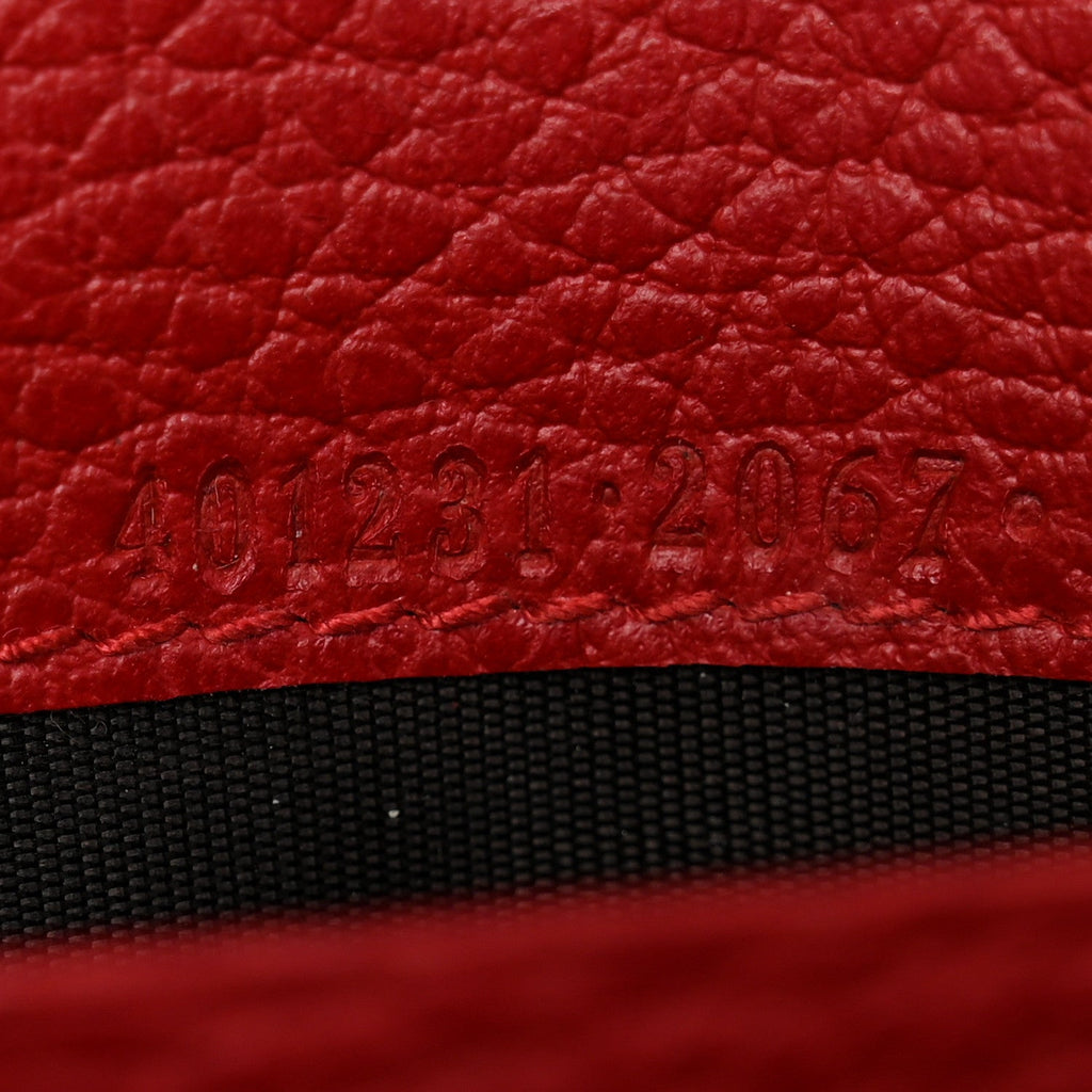 Calfskin Mini Dionysus Chain Wallet Hibiscus Red