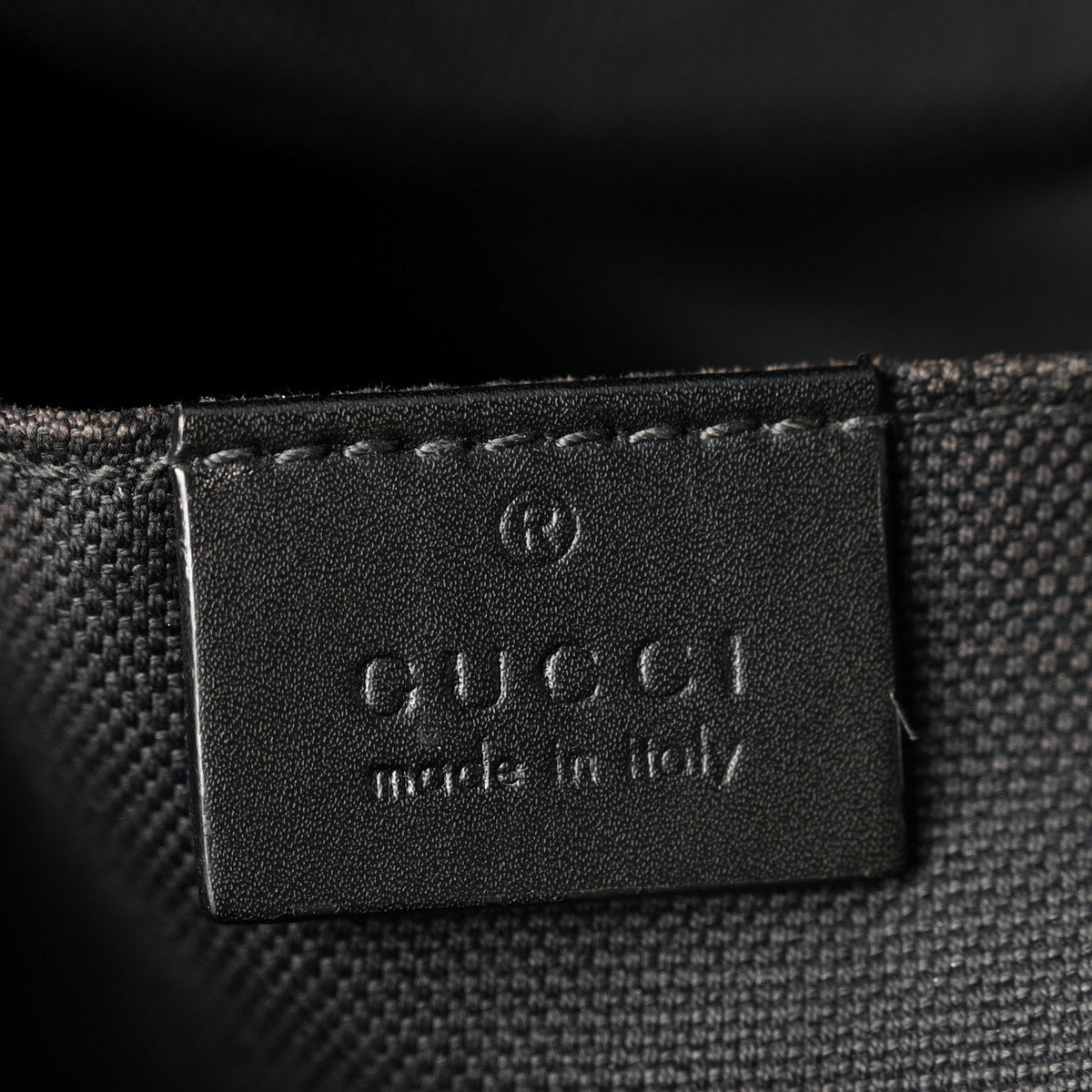 GG Supreme Monogram Web Small Flat Messenger Bag Black Grey