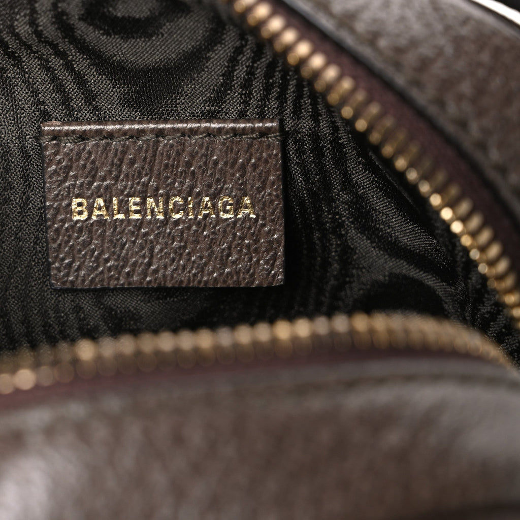 X BALENCIAGA BB Supreme Monogram Web Mini Ophidia Messenger Beige New Acero